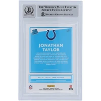 Jonathan Taylor Indianapolis Colts Carte Rookie authentifiée 10 Rookie 2020 Panini Donruss autographiée Beckett Fanatics