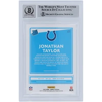Jonathan Taylor Indianapolis Colts Autographed 2020 Panini Donruss Rated Rookie #317 Beckett Fanatics Witnessed Authenticated 9/10 Rookie Card