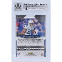 Carte de recrue Panini Prizm #332 2020 autographiée par Jonathan Taylor Indianapolis Colts Beckett Fanatics Witnessed Authenticated 10 Rookie
