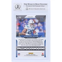 Jonathan Taylor Indianapolis Colts Autographié 2020 Panini Prizm Rouge Blanc & Bleu Prizm #332 Beckett Fanatics Témoin Authentifié 10 Rookie Card