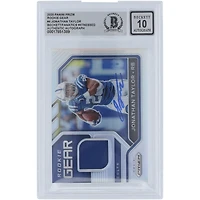 Jonathan Taylor Indianapolis Colts Autographié 2020 Panini Prizm Rookie Gear Relic #4 Beckett Fanatics Witnessed Authenticated 10 Card