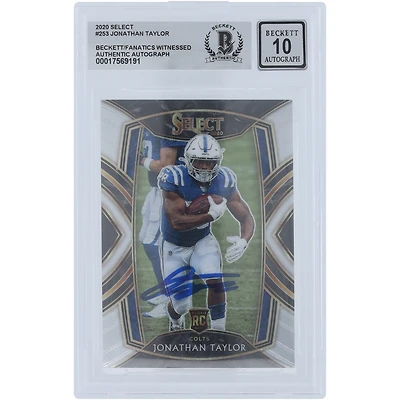 V106832 COLT Jonathan Taylor Indianapolis Colts Autographié 2020 Panini Select #253 Beckett Fanatics Witnessed Authenticated 10 Rookie Card 28 Jonathan Taylor AUT PAA TRADING CARDS 45666 AUTTRC CA01F06938 #47