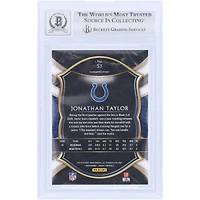 Jonathan Taylor Indianapolis Colts Autographié 2020 Panini Select #53 Beckett Fanatics Witnessed Authenticated 10 Rookie Card
