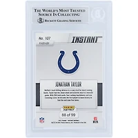 Jonathan Taylor Indianapolis Colts Autographed 2021 Panini Instant Fanatics Exclusive #107 #/99 Beckett Fanatics Witnessed Authenticated Card with "Horse Power" Inscription