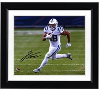 Jonathan Taylor Indianapolis Colts Autographed 8" x 10" White Jersey Running Photograph