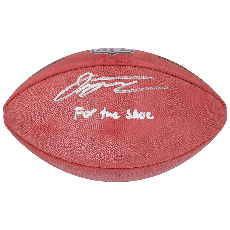 Ballon de football Duke en couleur autographié par Jonathan Taylor des Indianapolis Colts avec l'inscription « For The Shoe »