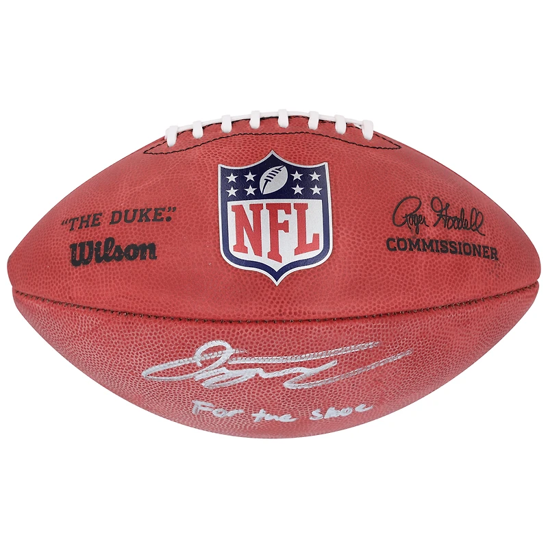 Ballon de football Duke en couleur autographié par Jonathan Taylor des Indianapolis Colts avec l'inscription « For The Shoe »