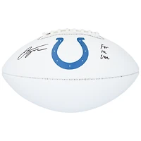 Ballon de football Franklin White Panel autographié par Jonathan Taylor des Indianapolis Colts avec l'inscription « For The Shoe »