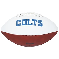 Ballon de football Franklin White Panel autographié par Jonathan Taylor des Indianapolis Colts avec l'inscription « For The Shoe »