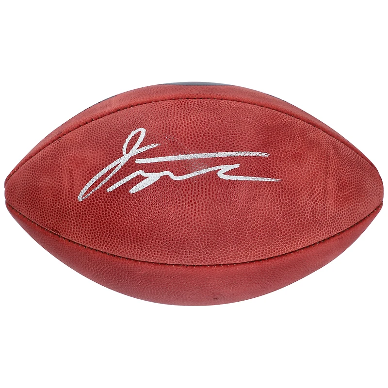Ballon de football professionnel Duke métallique autographié par Jonathan Taylor Indianapolis Colts