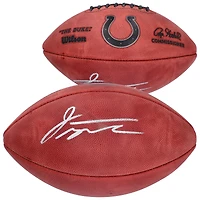 Ballon de football professionnel Duke métallique autographié par Jonathan Taylor Indianapolis Colts