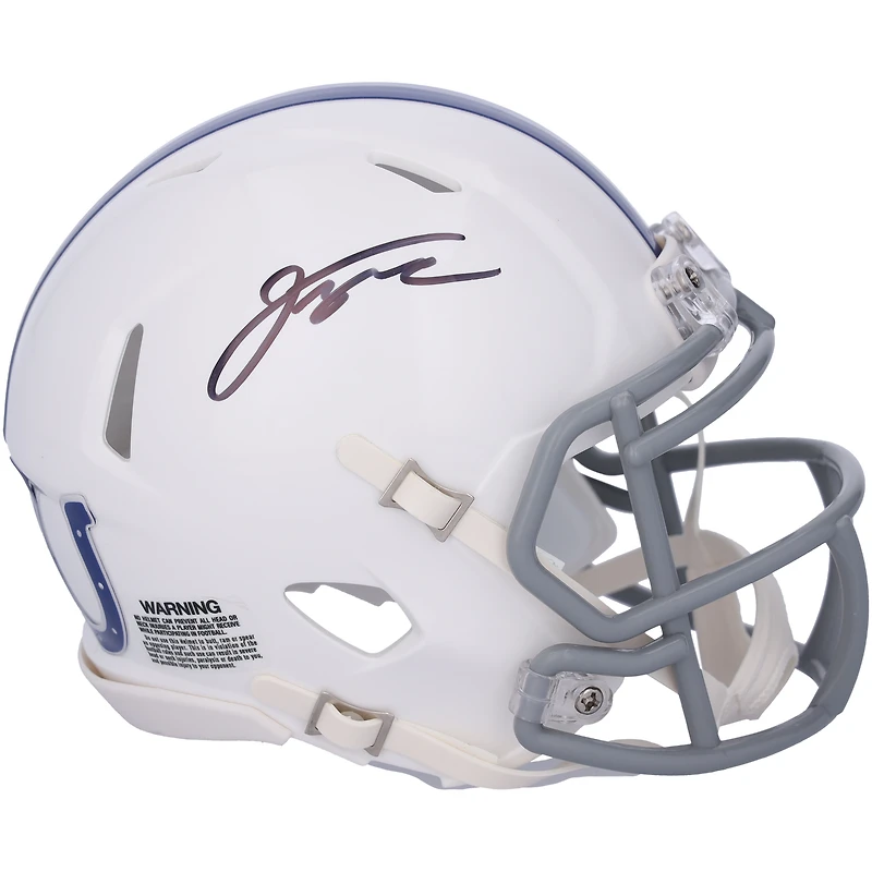 Casque mini-Speed Throwback 2021 autographié par Jonathan Taylor Indianapolis Colts de Riddell