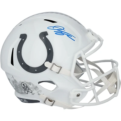 Réplique du casque Riddell 2024 Salute To Service Speed ​​autographié par Jonathan Taylor des Indianapolis Colts