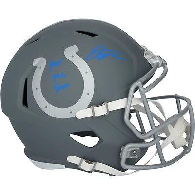 Jonathan Taylor Indianapolis Colts Autographed Riddell 2024 Slate Speed Replica Helmet with "For The Shoe" Inscription