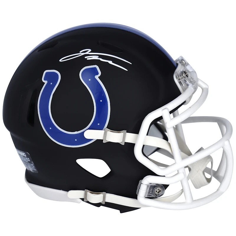 Casque Riddell Speed Mini dédicacé par Jonathan Taylor Indianapolis Colts, noir mat