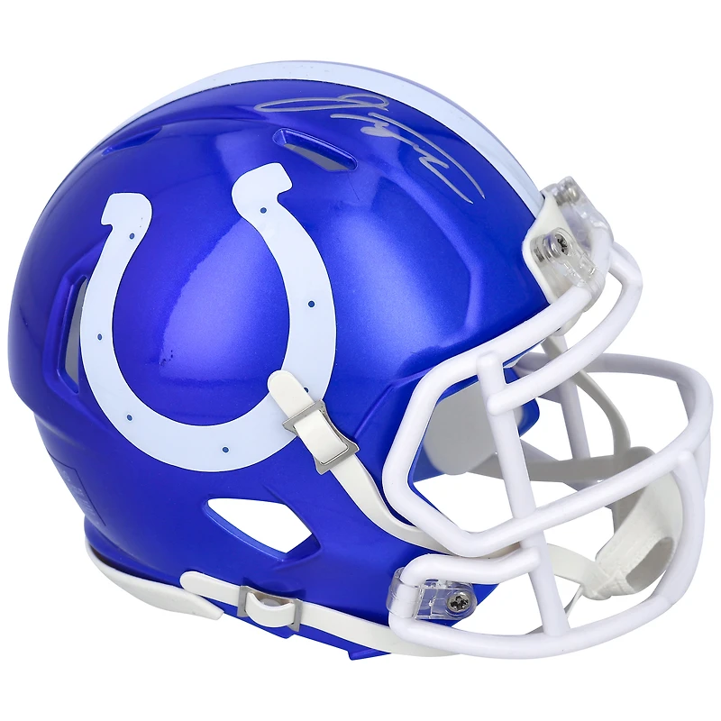 Casque Riddell Flash Alternate Speed ​​Mini autographié par Jonathan Taylor Indianapolis Colts