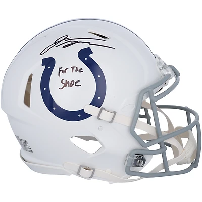 Casque authentique Riddell Speed ​​autographié par Jonathan Taylor Indianapolis Colts avec inscription « For the Shoe »