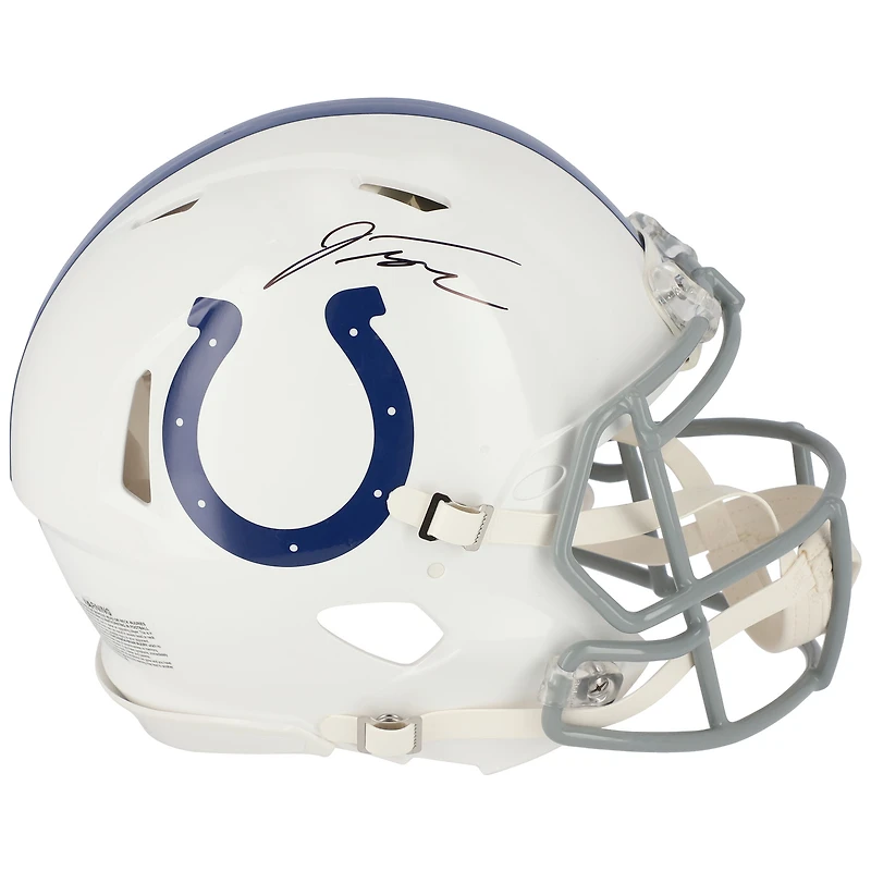 Casque authentique Riddell Speed autographié par Jonathan Taylor Indianapolis Colts