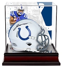 Casque Riddell Speed ​​Mini autographié par Jonathan Taylor Indianapolis Colts avec étui de luxe pour mini casque