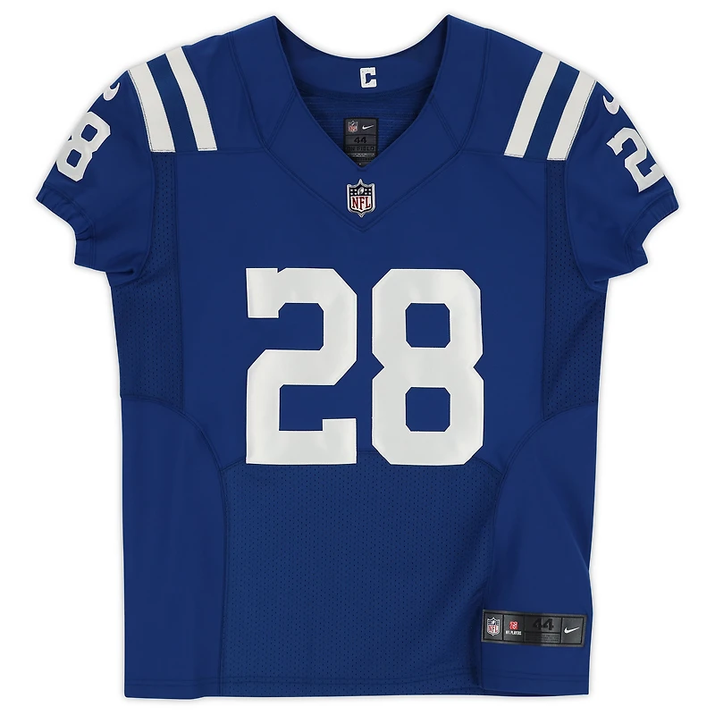 Maillot Nike Elite Royal autographié par Jonathan Taylor Indianapolis Colts