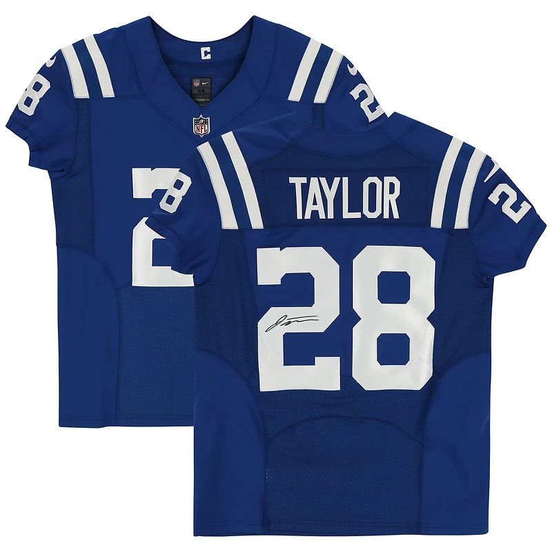 Maillot Nike Elite Royal autographié par Jonathan Taylor Indianapolis Colts