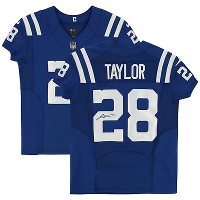 Maillot Nike Elite Royal autographié par Jonathan Taylor Indianapolis Colts