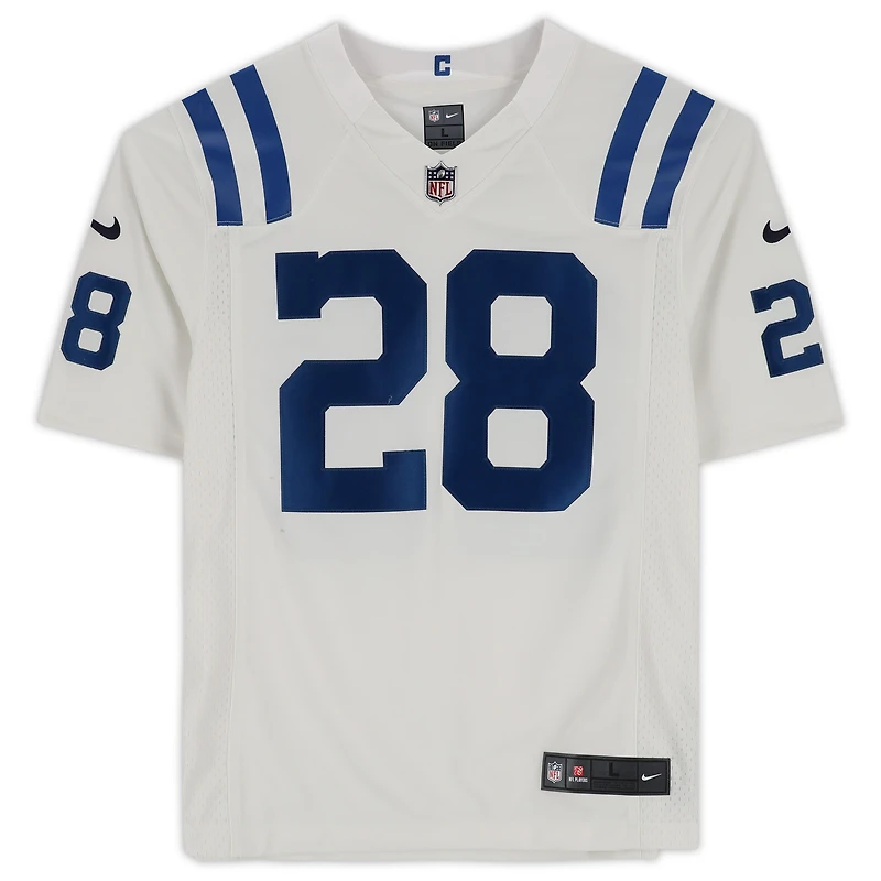 Maillot Nike blanc dédicacé par Jonathan Taylor Indianapolis Colts