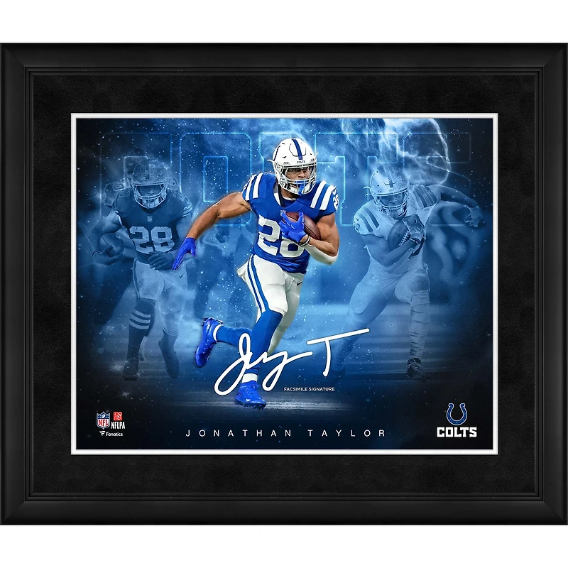 Collage encadré des stars du jeu de Jonathan Taylor Indianapolis Colts, fac-similé, 16" x 20"