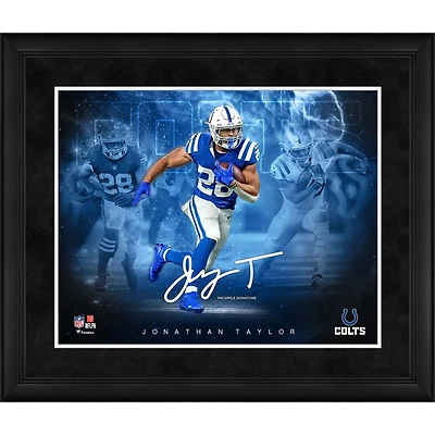 Collage encadré des stars du jeu de Jonathan Taylor Indianapolis Colts, fac-similé, 16" x 20"