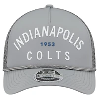 Casquette ajustable New Era Graphite Indianapolis Colts Active Minimalist M-Crown A-Frame 9FORTY pour homme