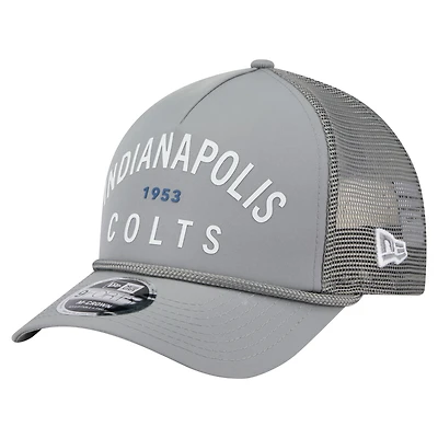 Casquette ajustable New Era Graphite Indianapolis Colts Active Minimalist M-Crown A-Frame 9FORTY pour homme