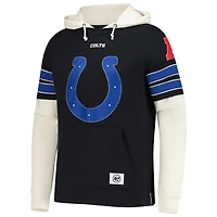 Men's '47  Black Indianapolis Colts Split Zone Cornerback Duo Hoodie