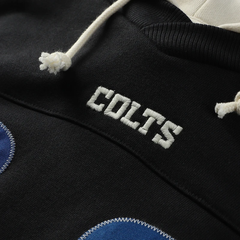 Men's '47  Black Indianapolis Colts Split Zone Cornerback Duo Hoodie