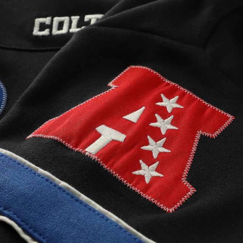 Men's '47  Black Indianapolis Colts Split Zone Cornerback Duo Hoodie