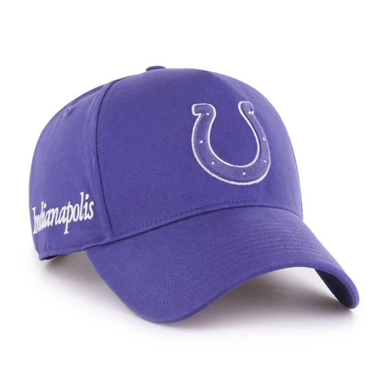 Casquette ajustable bleue « 47 » pour homme, modèle Fondation des Indianapolis Colts, pour le côté offensif