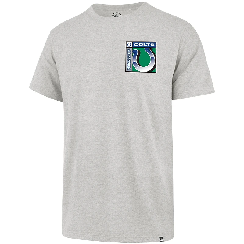 Men's '47  Gray Indianapolis Colts Chrome Plate Franklin T-Shirt