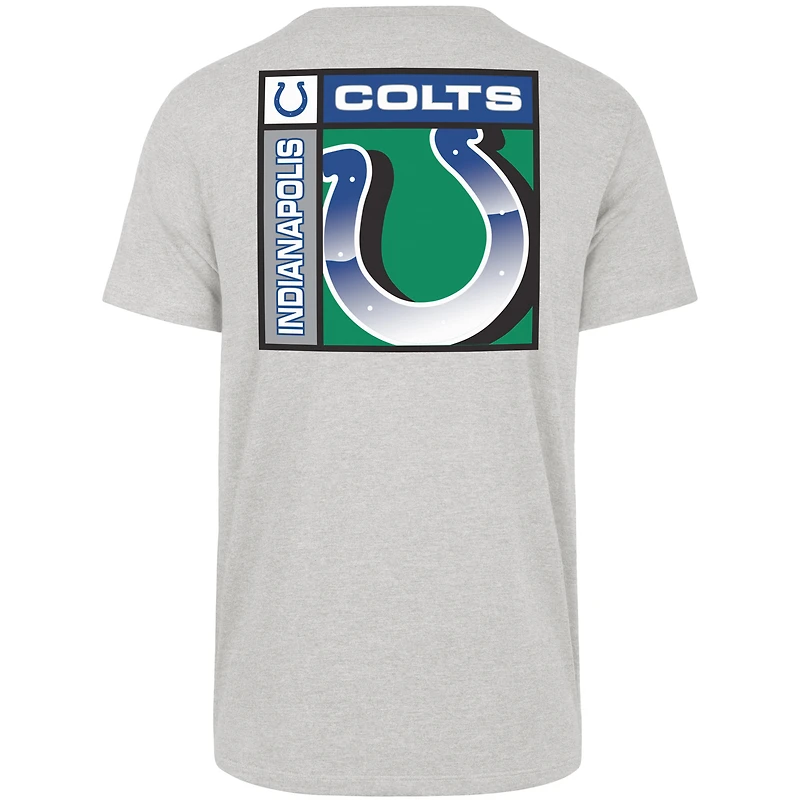 Men's '47  Gray Indianapolis Colts Chrome Plate Franklin T-Shirt