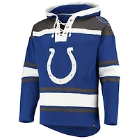 Men's '47 Royal/Gray Indianapolis Colts Lacer V-Neck Pullover Hoodie