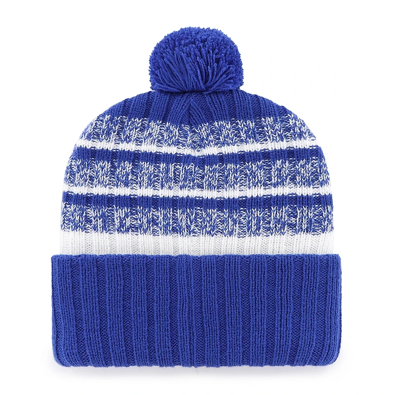 Men's '47  Royal/White Indianapolis Colts Tavern Cuffed Knit Hat with Pom
