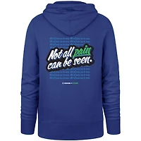 Sweat à capuche pour hommes des Royal Indianapolis Colts '47 : on ne peut pas voir toutes les douleurs pour vaincre la stigmatisation