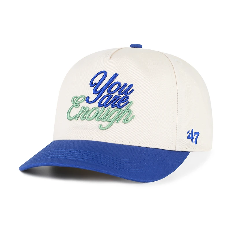 Men's '47 White/Royal Indianapolis Colts Kicking The Stigma “You are Enough” Hitch Adjustable Hat
