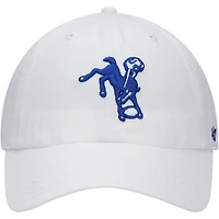Casquette ajustable blanche Indianapolis Colts « Clean Up » n° 47 pour homme