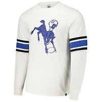 T-shirt à manches longues pour homme '47 Indianapolis Colts Gridiron Throwback Premier Brex blanc