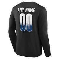 Men's Black Indianapolis Colts Home Field Pop Personalized Name & Number Long Sleeve T-Shirt
