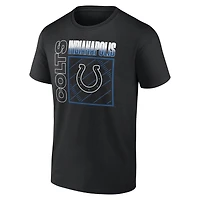 T-shirt noir pour homme Indianapolis Colts Home Field Pop personnalisé avec nom et numéro
