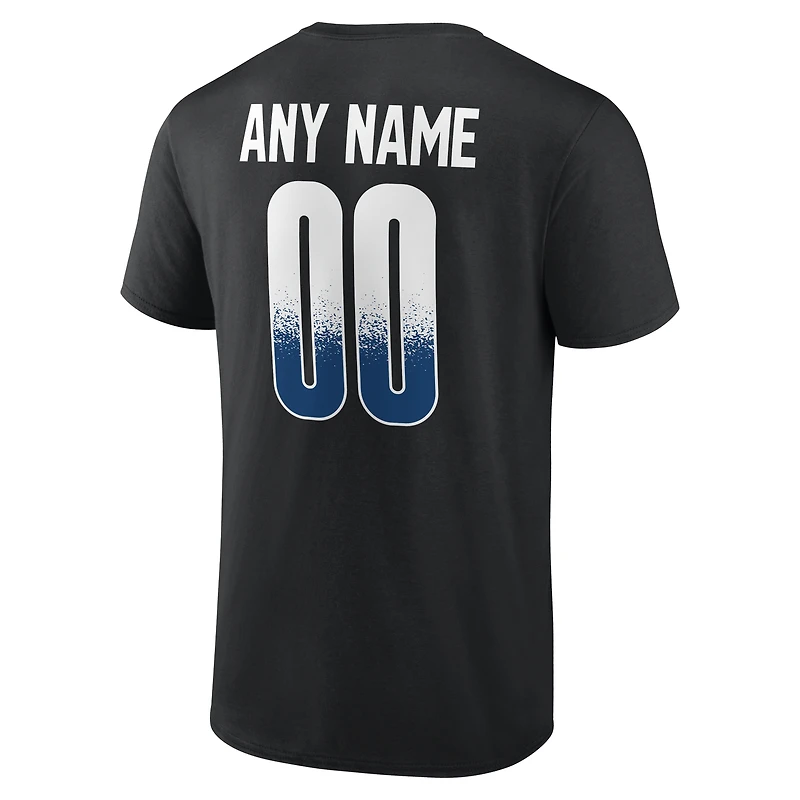 Men's Black Indianapolis Colts Home Field Pop Personalized Name & Number T-Shirt