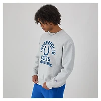 Sweat-shirt en molleton à tissage inversé Champion pour homme, gris chiné, des Indianapolis Colts