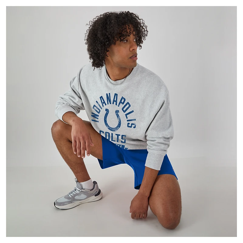 Sweat-shirt en molleton à tissage inversé Champion pour homme, gris chiné, des Indianapolis Colts