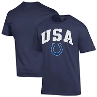 T-shirt Champion bleu marine pour homme, Indianapolis Colts, style américain