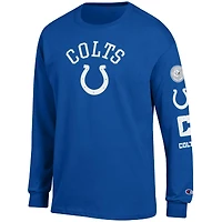 T-shirt à manches longues Champion Royal Indianapolis Colts Seal pour homme